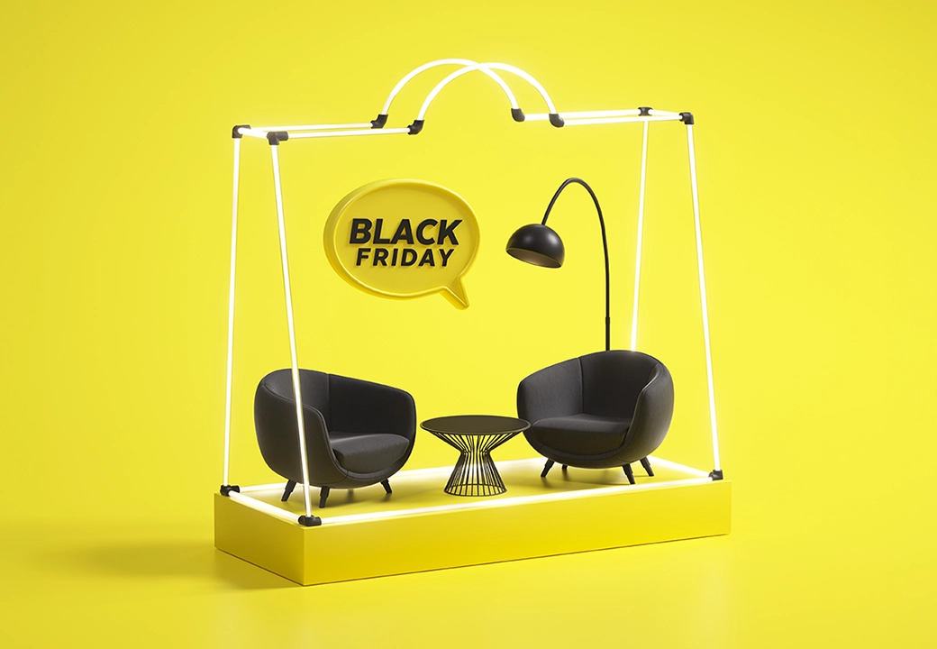 salotto dentro shopper trasparente