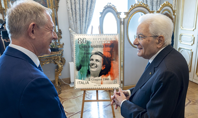 Presentato al Presidente Mattarella il francobollo del 2 giugno