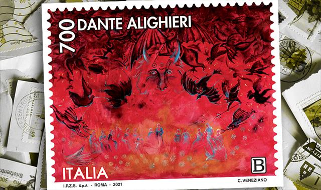 francobollo inferno corrado veneziano