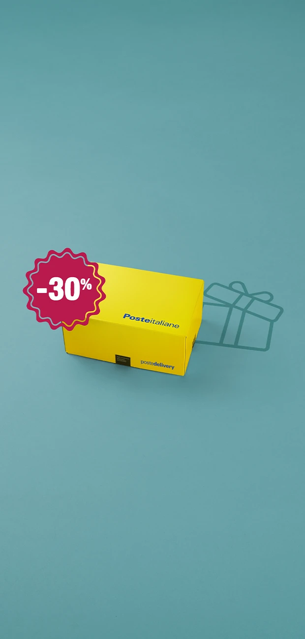 : Pacco giallo su sfondo verde con grafica di un regalo
