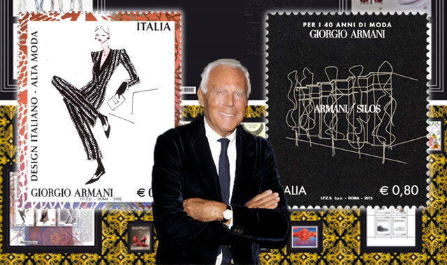 Addio a Giorgio Armani, anche la filatelia celebrò il suo stile
