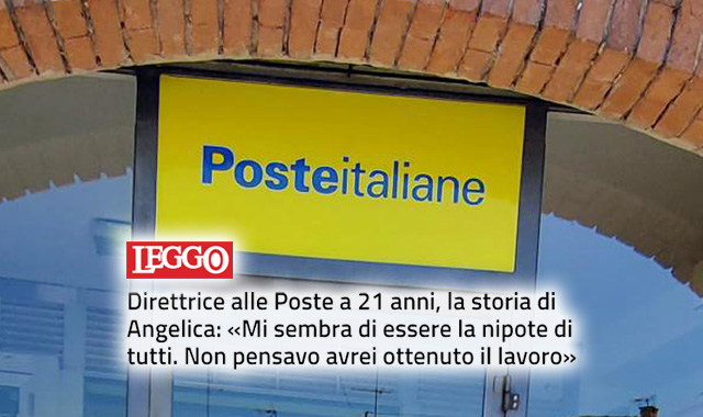 Angelica, a 21 anni è la più giovane direttrice di Poste in Valle d’Aosta