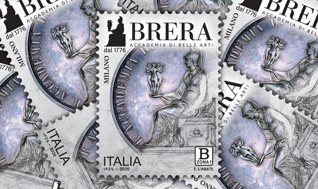 Un francobollo per i 250 anni dell’Accademia delle Belle Arti di Brera