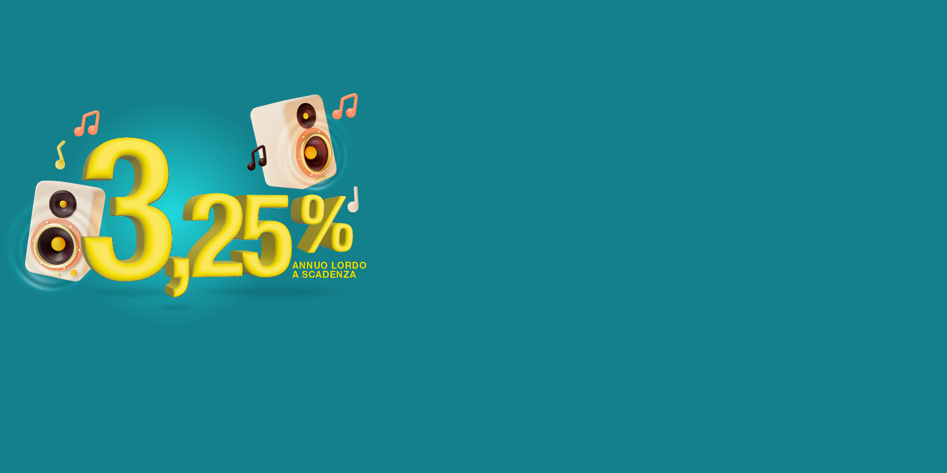 casse musicali con tasso percentuale