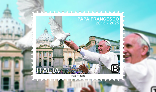 Un francobollo ricorda Papa Francesco a un anno dalla scomparsa