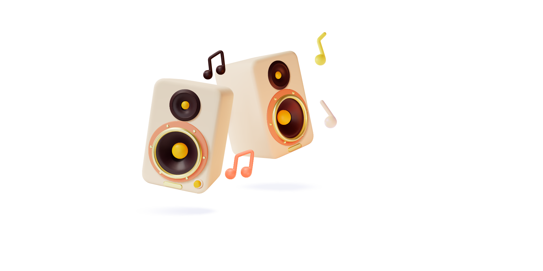 casse musicali color crema